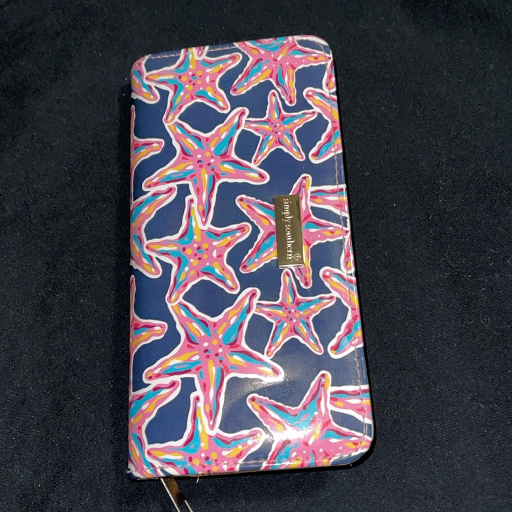 Simply southern pink starfish with navy blue background wallet in GUC - Picture 5 of 8